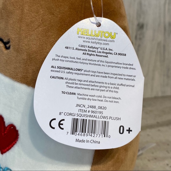 CORGI Squishmallow Kellytoy 8”NWT - Picture 7 of 7